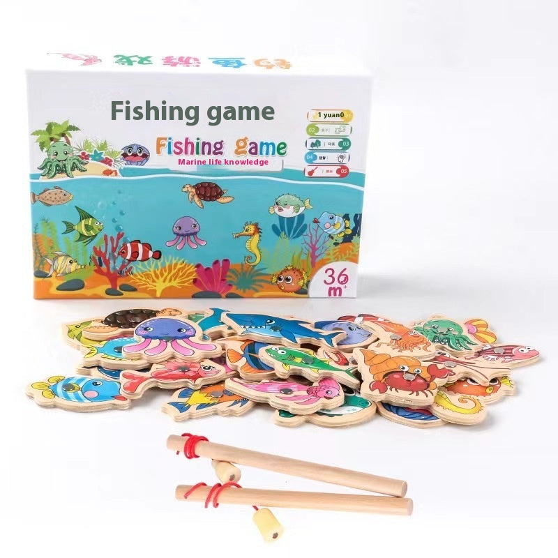 Wooden Magnetic Fish Fishing Toy