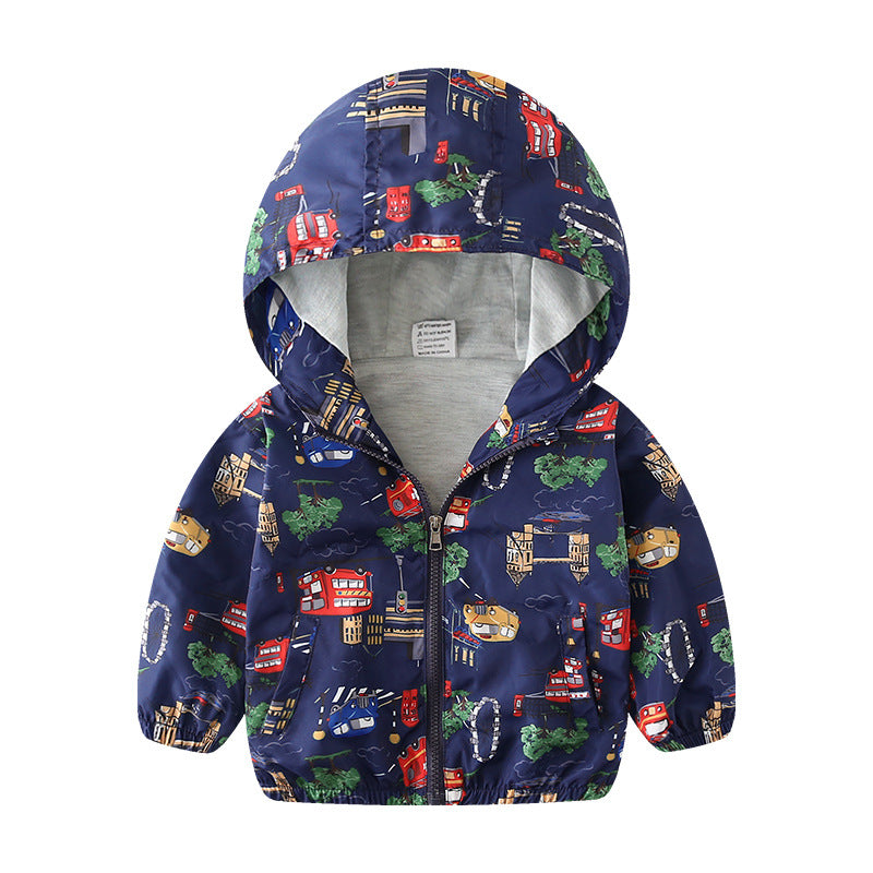 Airplane Printed Baby Windbreaker Jackets