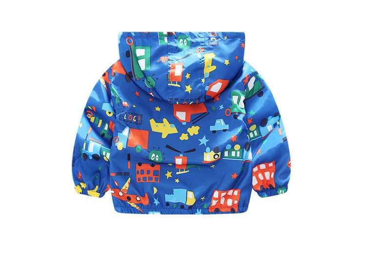 Airplane Printed Baby Windbreaker Jackets