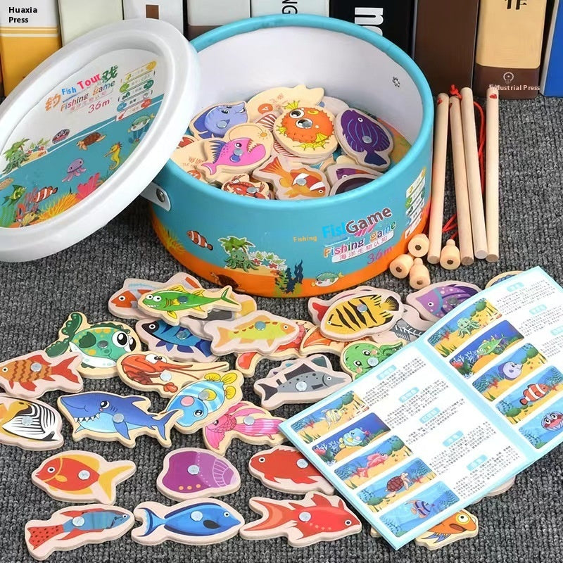Wooden Magnetic Fish Fishing Toy