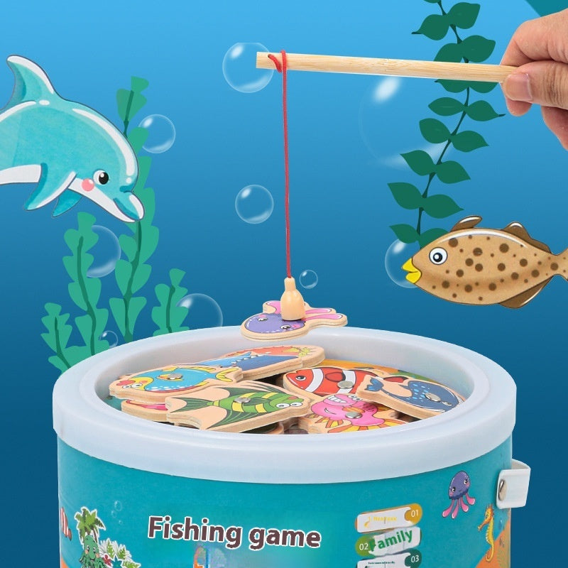 Wooden Magnetic Fish Fishing Toy