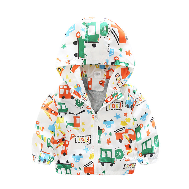 Airplane Printed Baby Windbreaker Jackets