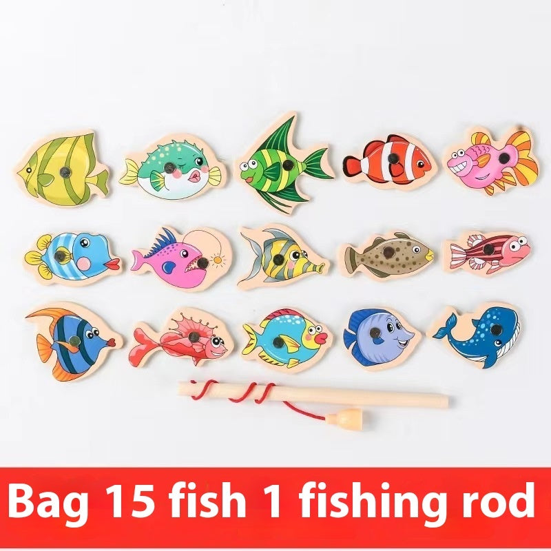 Wooden Magnetic Fish Fishing Toy