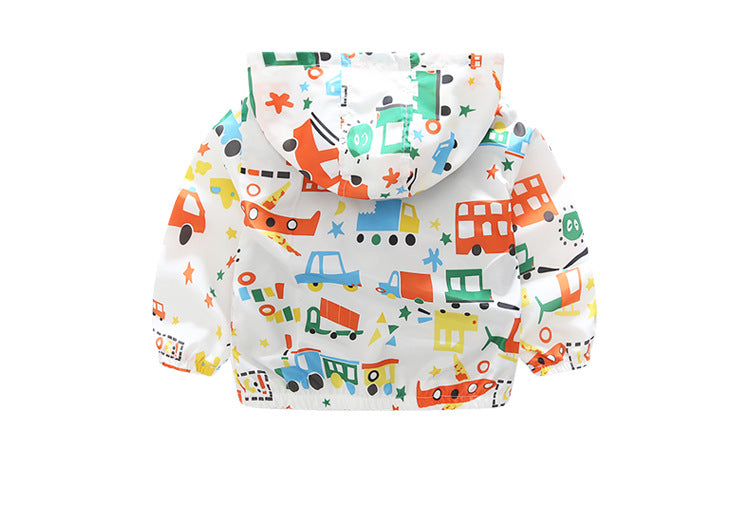 Airplane Printed Baby Windbreaker Jackets